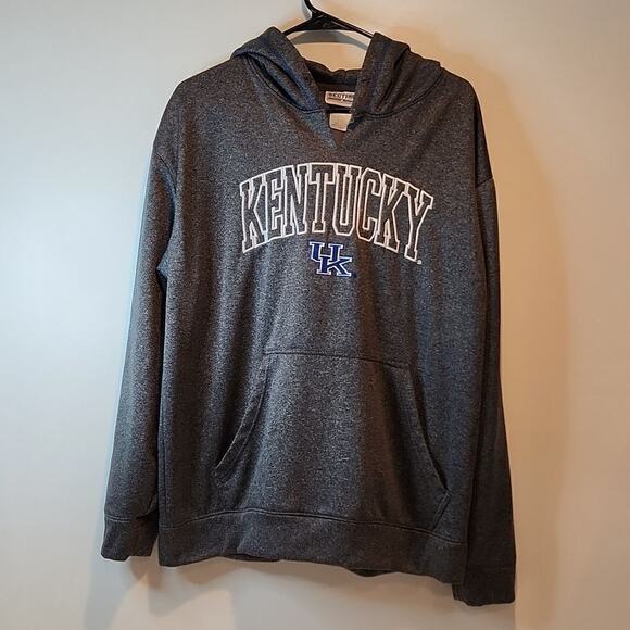 University of Kentucky Wildcats Majestic Section 101 Hoodie Sweatshirt Gray Sz L - Picture 1 of 15
